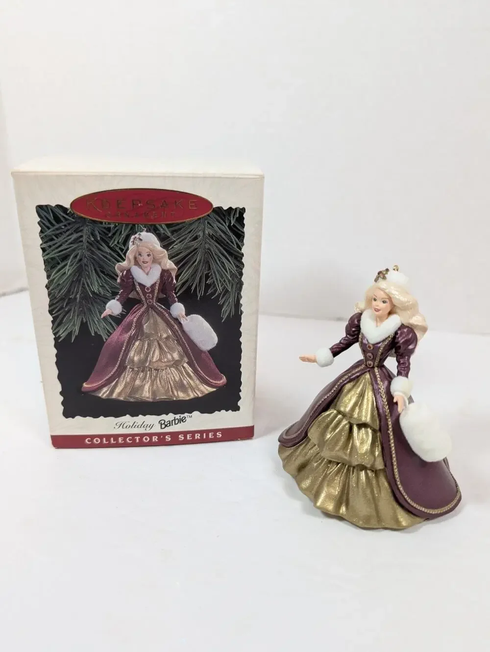 Barbie Hallmark Keepsake Ornament Holiday Collector's 1996 #4 Mattel Vtg MIB